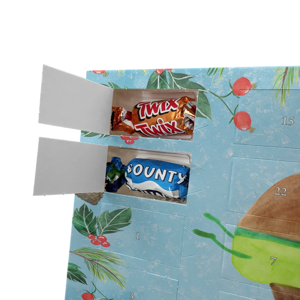 Chocolate advent calendar avocado yoga vegetables