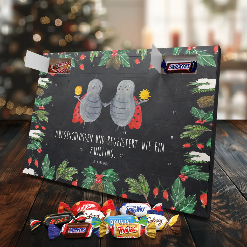 Chocolate advent calendar Star sign twin birthdays, astrology, date of birth, month of birth, constellations, twin gift, gift june, birthday may, twins, twin sister, twin brother, ladybird, gift may, lucky beetle, twin zodiac sign