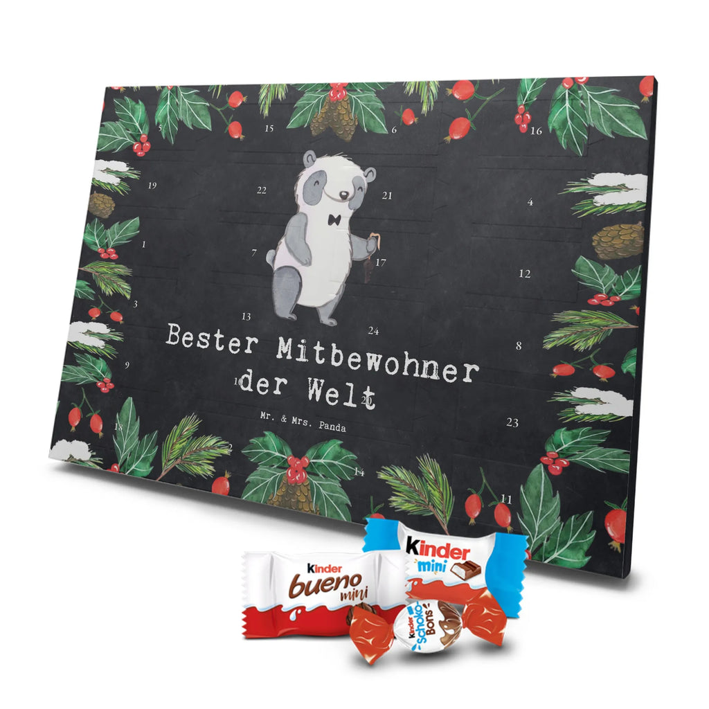 Chocolate advent calendar panda Best roommate in the world gift, birthday, gift idea, birthday present, giving, thank you, for, make you happy, gift tip, flat share resident, Roommate, flat share