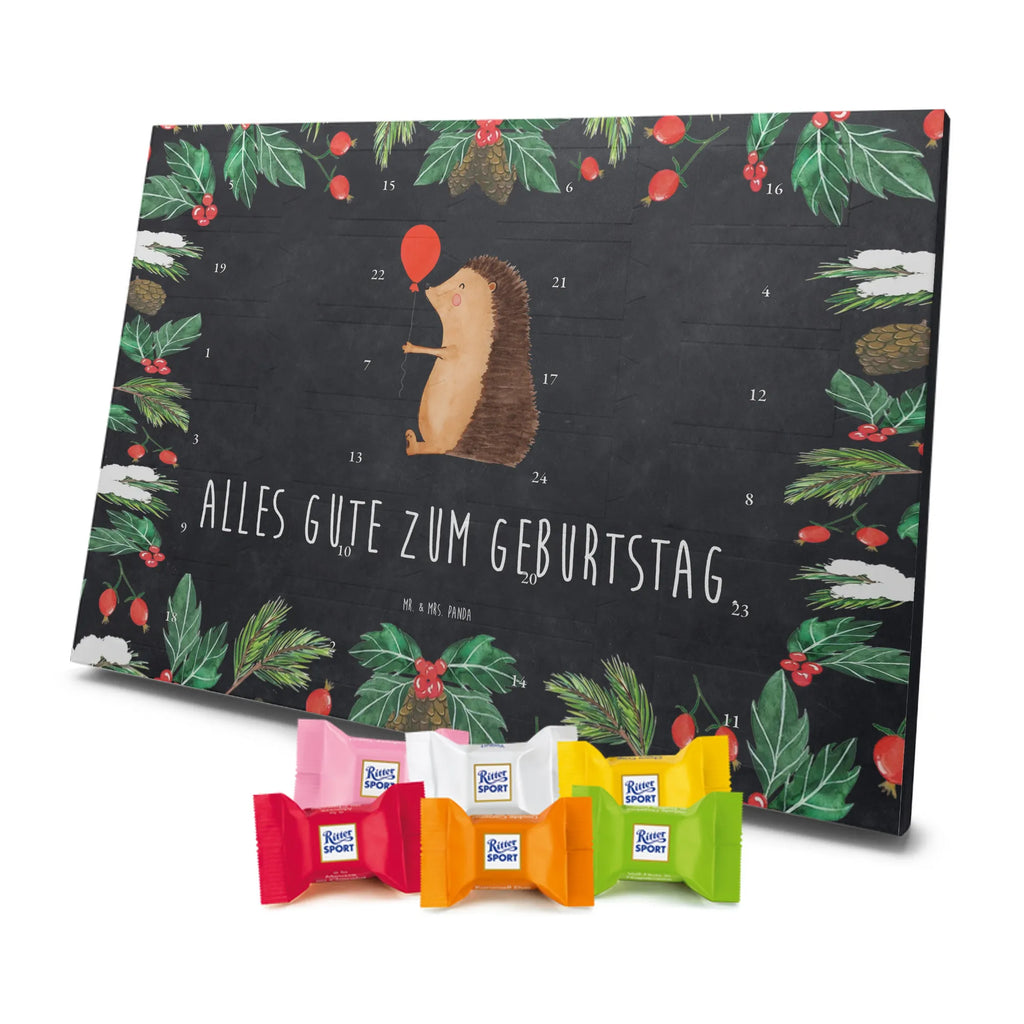 Chocolate advent calendar Hedgehog balloon gift ideas, gifts, small animals, good mood, cute, funny sayings, cute animal motives, hand drawn, special gifts, card, animal lover, Birthday, Balloon, Birthday Child