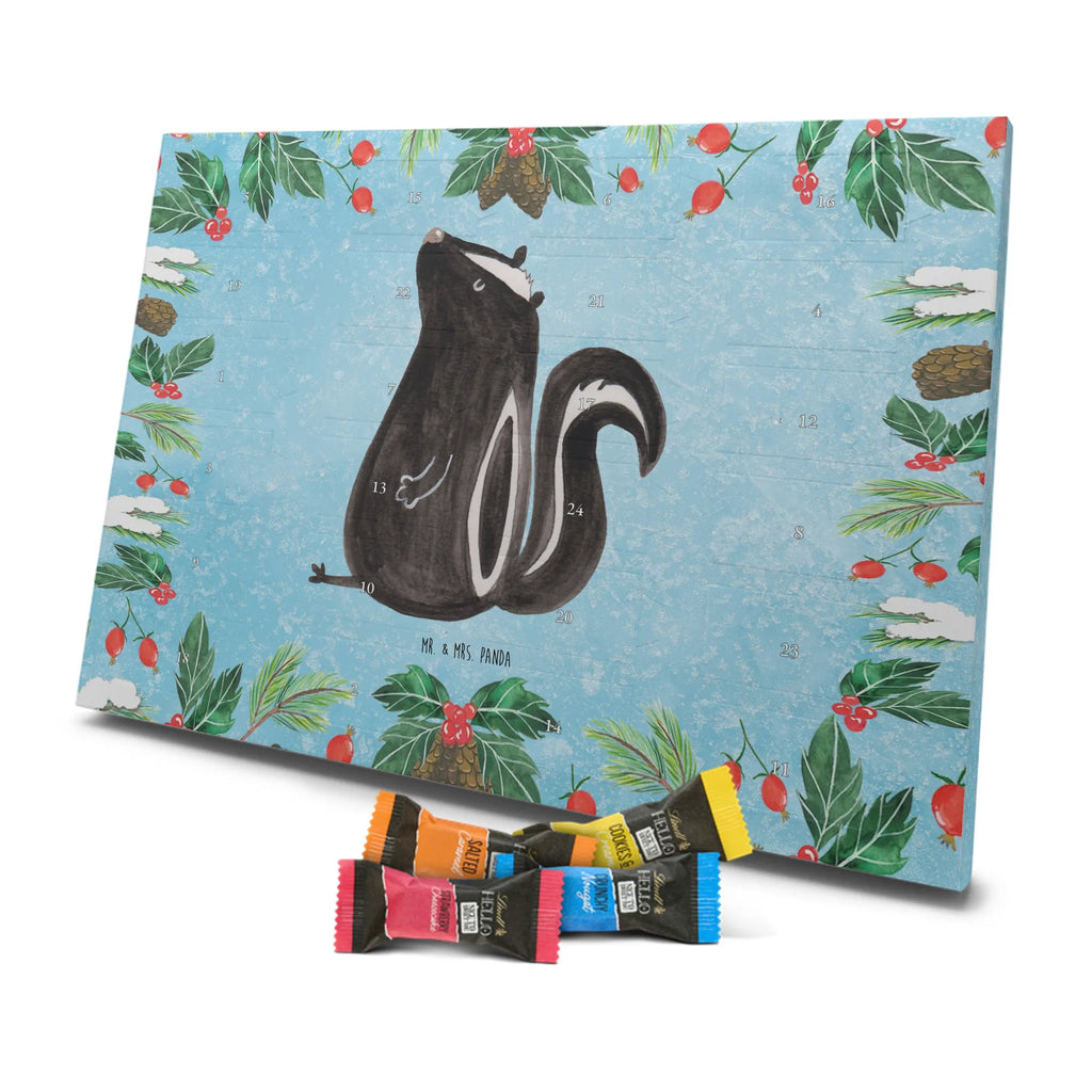 Chocolate advent calendar skunk Sit stinky, law, know-it-all, wild animal, predator