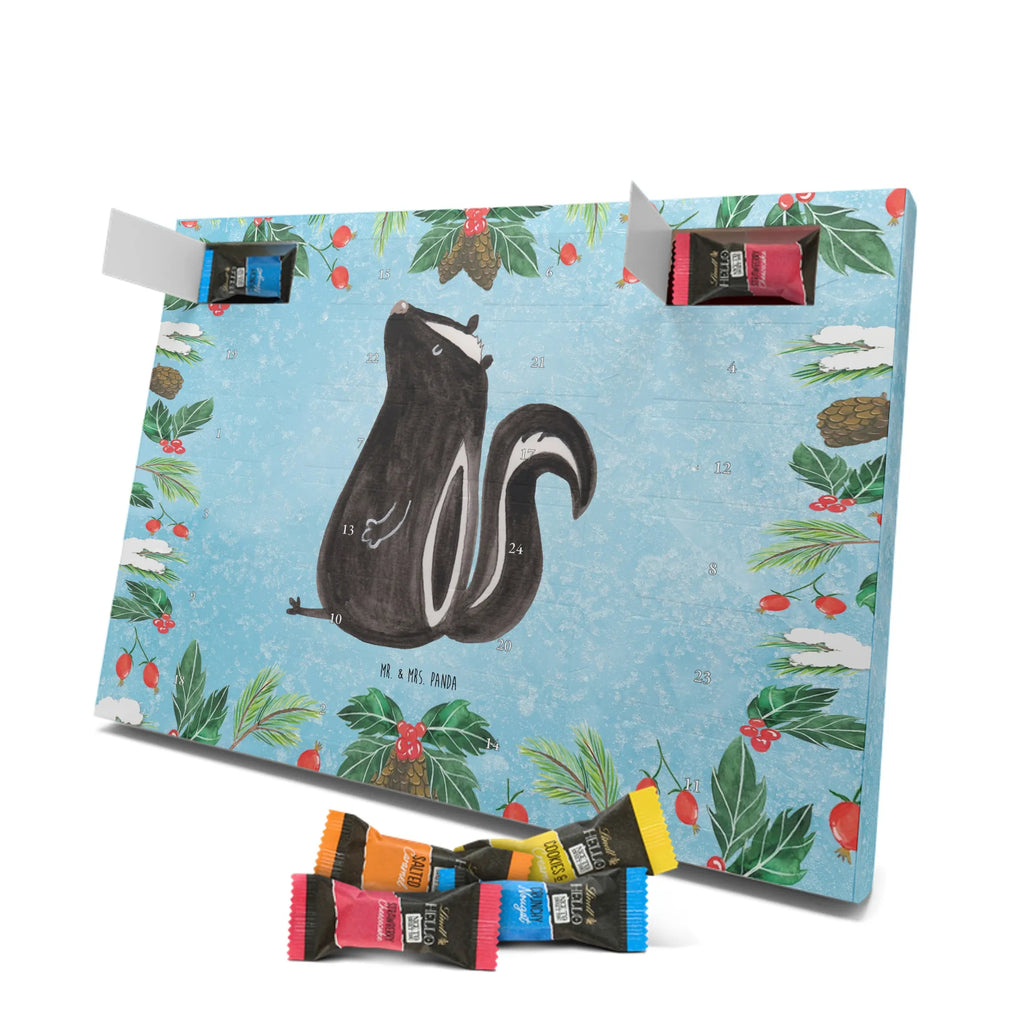 Chocolate advent calendar skunk Sit stinky, law, know-it-all, wild animal, predator