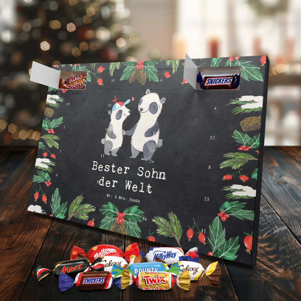 Chocolate advent calendar panda best son in the world gift, birthday, gift idea, birthday present, giving, thank you, for, make you happy, gift tip, father, offspring, Son, child, boy, reward