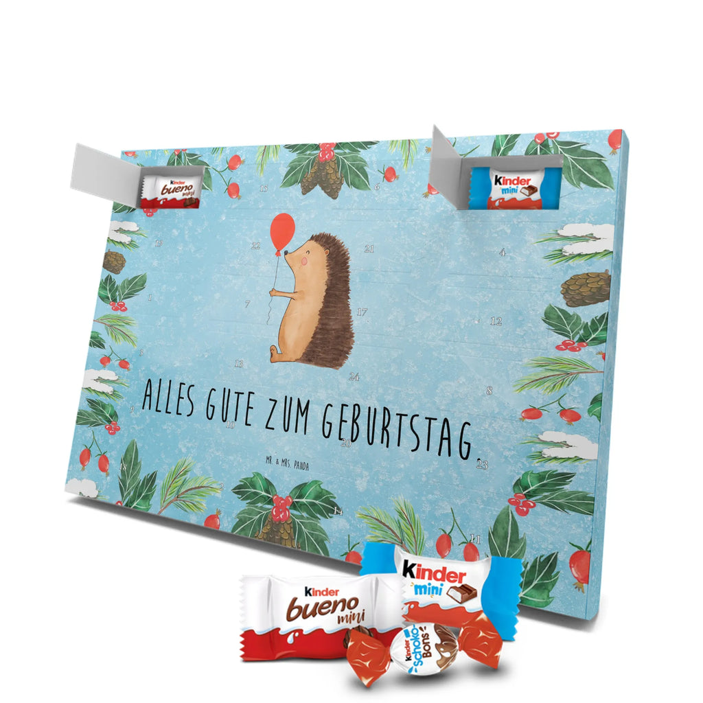 Chocolate advent calendar Hedgehog balloon gift ideas, gifts, small animals, good mood, cute, funny sayings, cute animal motives, hand drawn, special gifts, card, animal lover, Birthday, Balloon, Birthday Child
