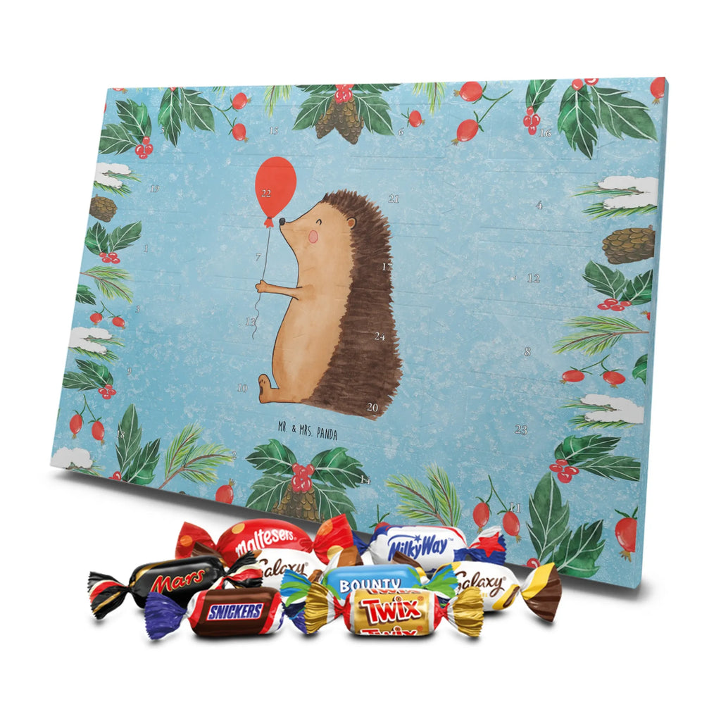 Chocolate advent calendar Hedgehog balloon gift ideas, gifts, small animals, good mood, cute, funny sayings, cute animal motives, hand drawn, special gifts, card, animal lover, Birthday, Balloon, Birthday Child