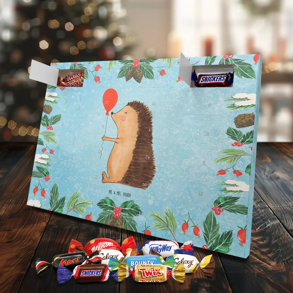 Chocolate advent calendar Hedgehog balloon gift ideas, gifts, small animals, good mood, cute, funny sayings, cute animal motives, hand drawn, special gifts, card, animal lover, Birthday, Balloon, Birthday Child