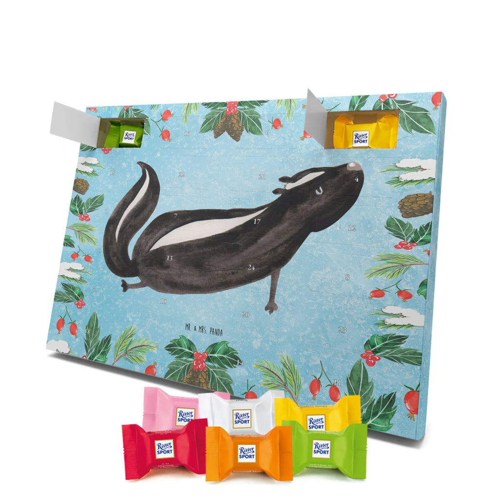 Chocolate advent calendar skunk yoga Stinky, Predator, Live, Wild animal, Laugh