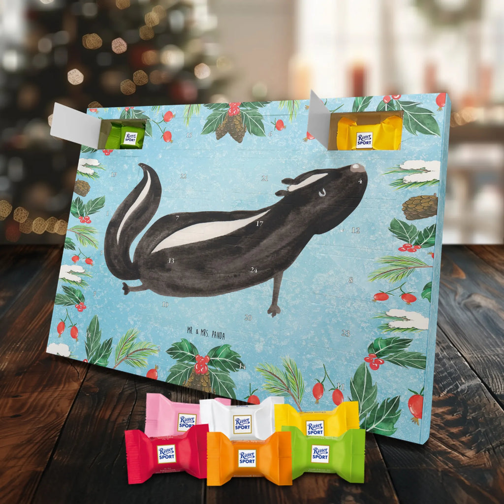 Chocolate advent calendar skunk yoga Stinky, Predator, Live, Wild animal, Laugh