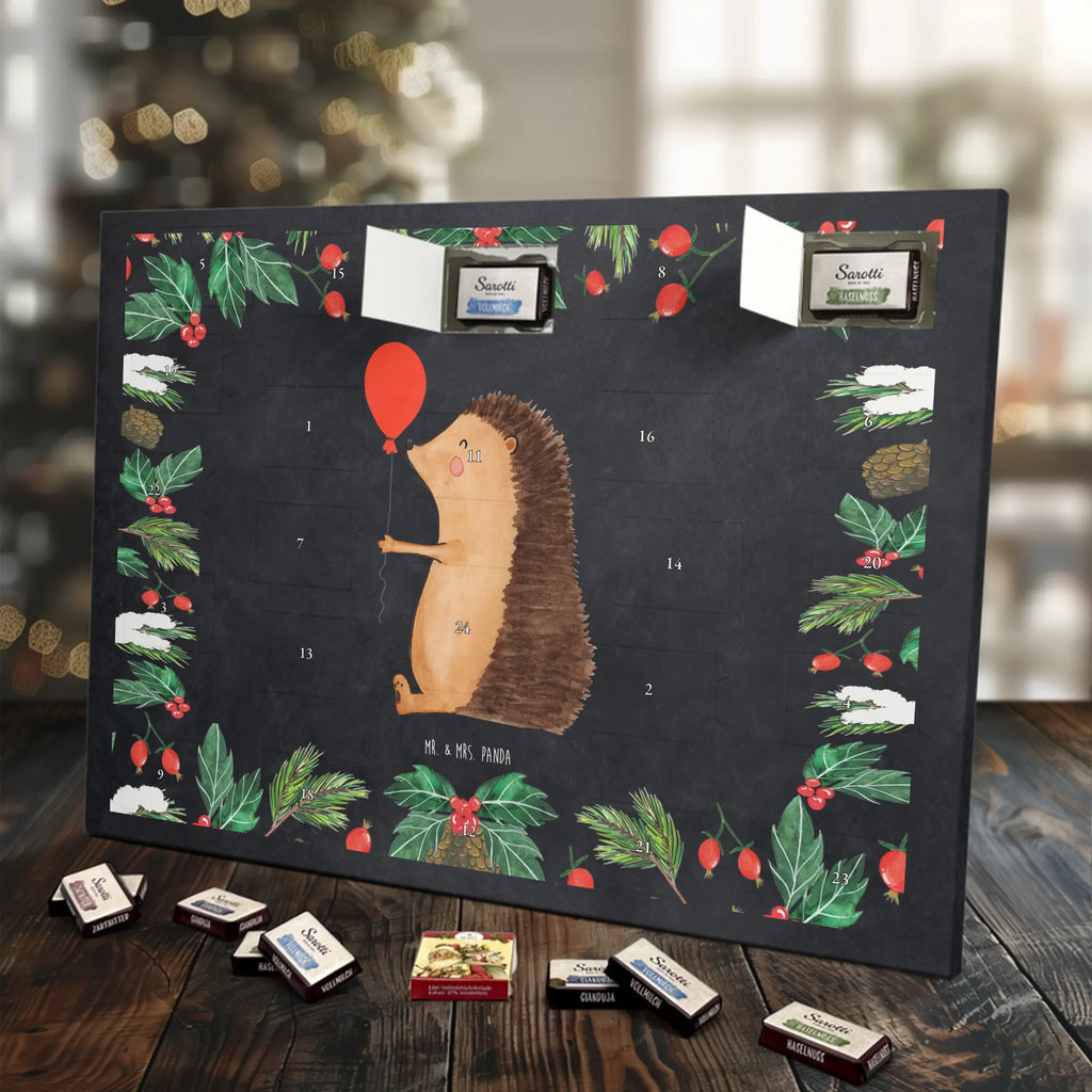Chocolate advent calendar Hedgehog balloon gift ideas, gifts, small animals, good mood, cute, funny sayings, cute animal motives, hand drawn, special gifts, card, animal lover, Birthday, Balloon, Birthday Child