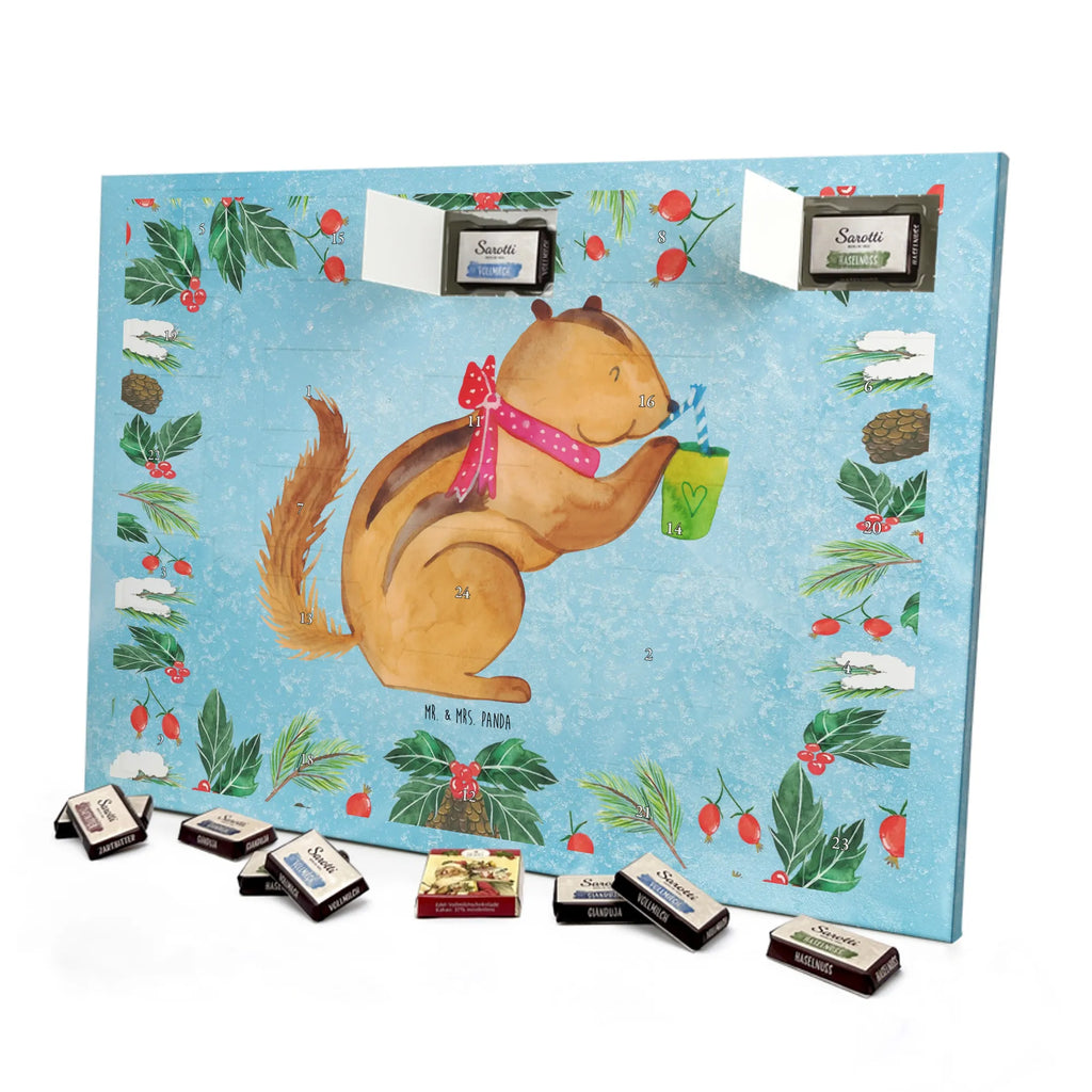 Chocolate advent calendar Squirrel smoothies gift ideas, gifts, small animals, good mood, cute, funny sayings, cute animal motives, hand drawn, special gifts, card, animal lover, chipmunks, squirrels, diet, weight loss