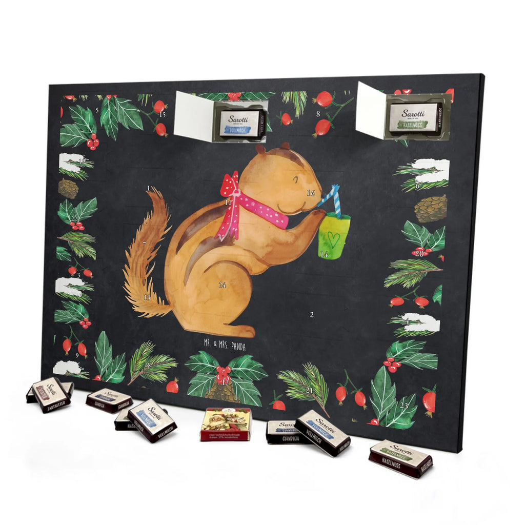 Chocolate advent calendar Squirrel smoothies gift ideas, gifts, small animals, good mood, cute, funny sayings, cute animal motives, hand drawn, special gifts, card, animal lover, chipmunks, squirrels, diet, weight loss