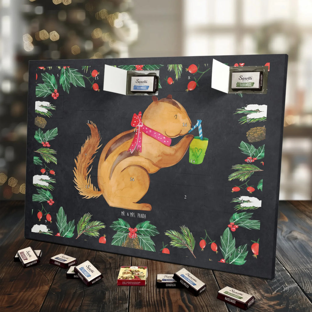 Chocolate advent calendar Squirrel smoothies gift ideas, gifts, small animals, good mood, cute, funny sayings, cute animal motives, hand drawn, special gifts, card, animal lover, chipmunks, squirrels, diet, weight loss