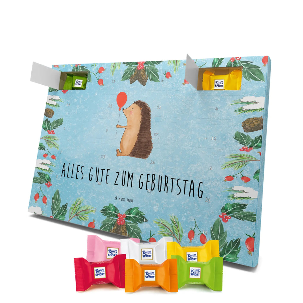Chocolate advent calendar Hedgehog balloon gift ideas, gifts, small animals, good mood, cute, funny sayings, cute animal motives, hand drawn, special gifts, card, animal lover, Birthday, Balloon, Birthday Child