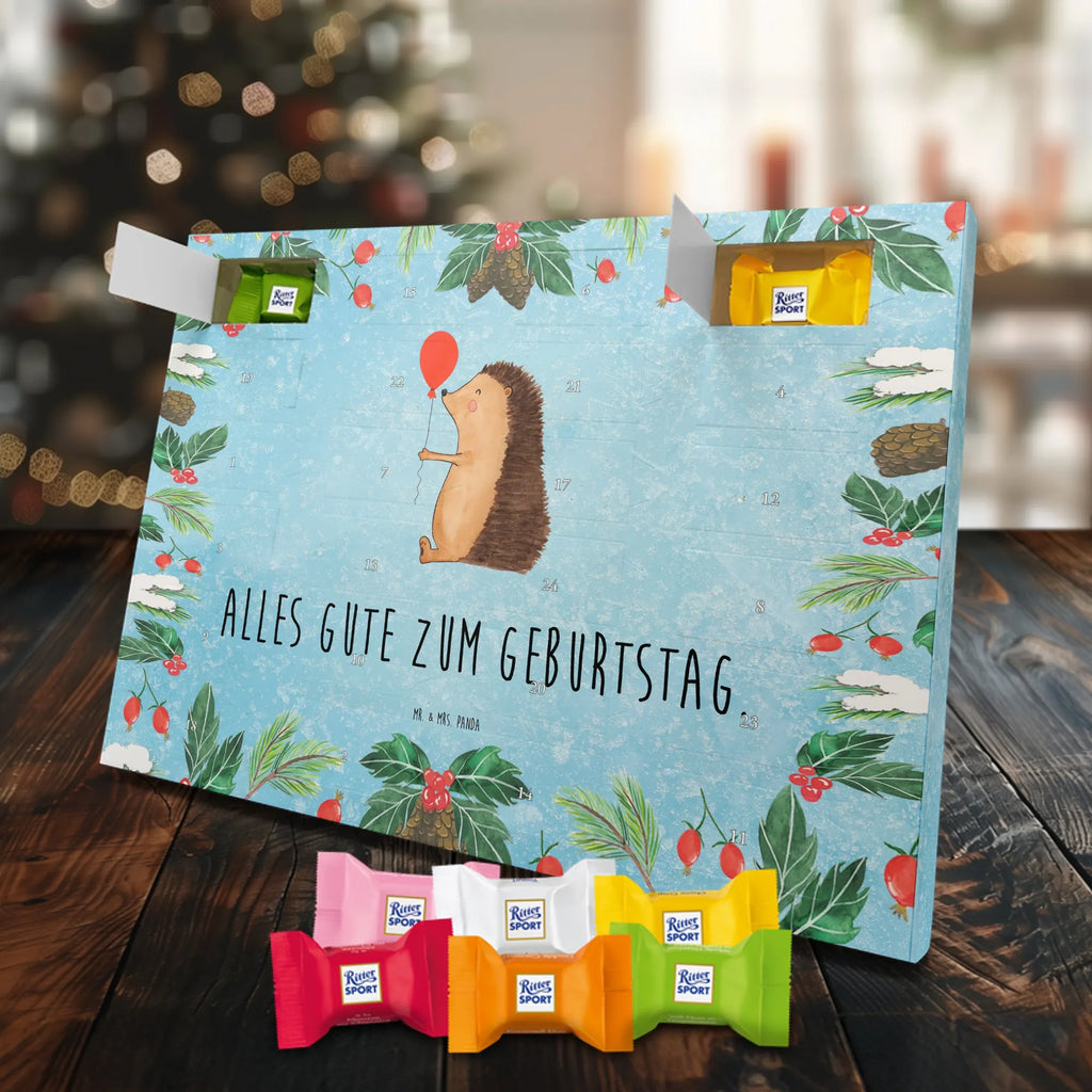 Chocolate advent calendar Hedgehog balloon gift ideas, gifts, small animals, good mood, cute, funny sayings, cute animal motives, hand drawn, special gifts, card, animal lover, Birthday, Balloon, Birthday Child