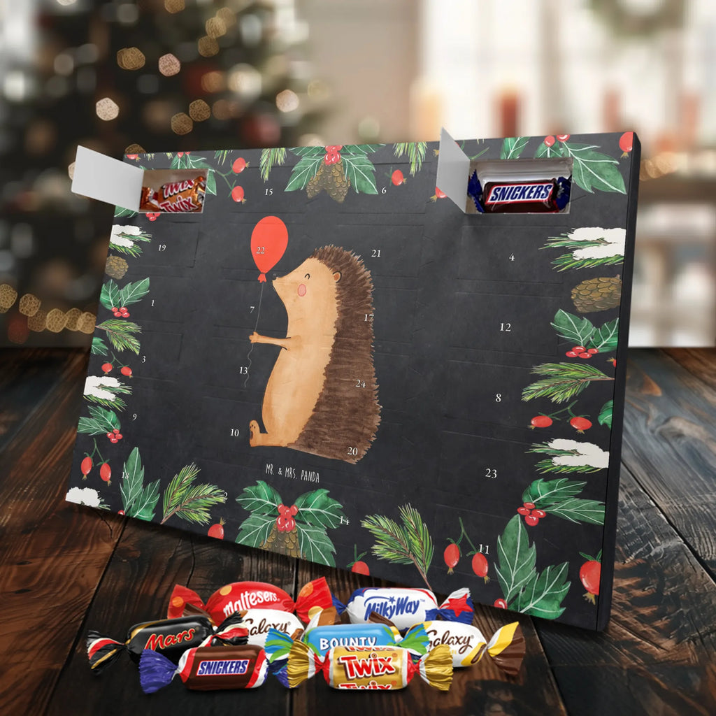Chocolate advent calendar Hedgehog balloon gift ideas, gifts, small animals, good mood, cute, funny sayings, cute animal motives, hand drawn, special gifts, card, animal lover, Birthday, Balloon, Birthday Child