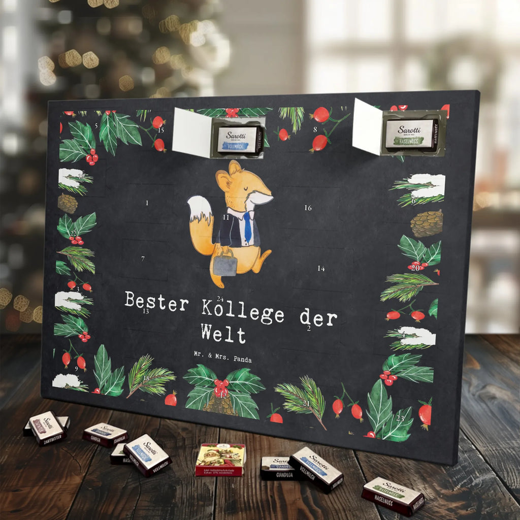 Chocolate advent calendar Fox Best colleague in the world gift, birthday, gift idea, birthday present, giving, thank you, for, make you happy, gift tip, colleague, fellow worker, employee, farewell gift, Work colleague, profession, retirement, work