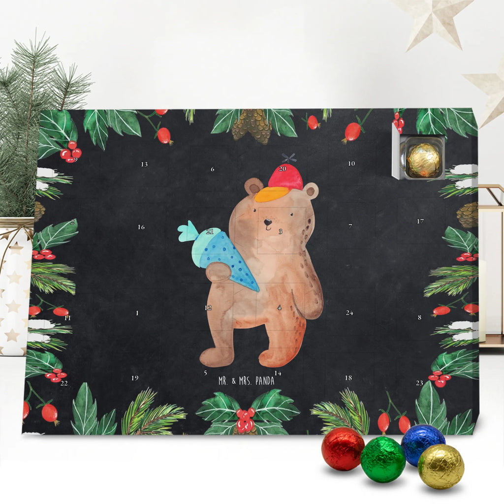 Chocolate advent calendar bear School cone cuddly toy, teddy bear, Starting school, School bag, Bear motif, School enrolment gift, Primary school, First day of school gift, School gift