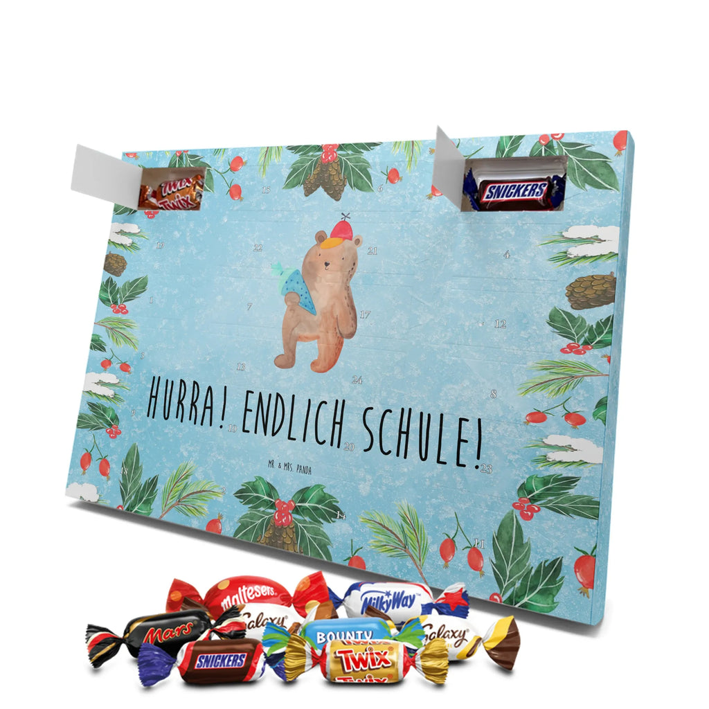 Chocolate advent calendar bear School cone cuddly toy, teddy bear, Starting school, School bag, Bear motif, School enrolment gift, Primary school, First day of school gift, School gift