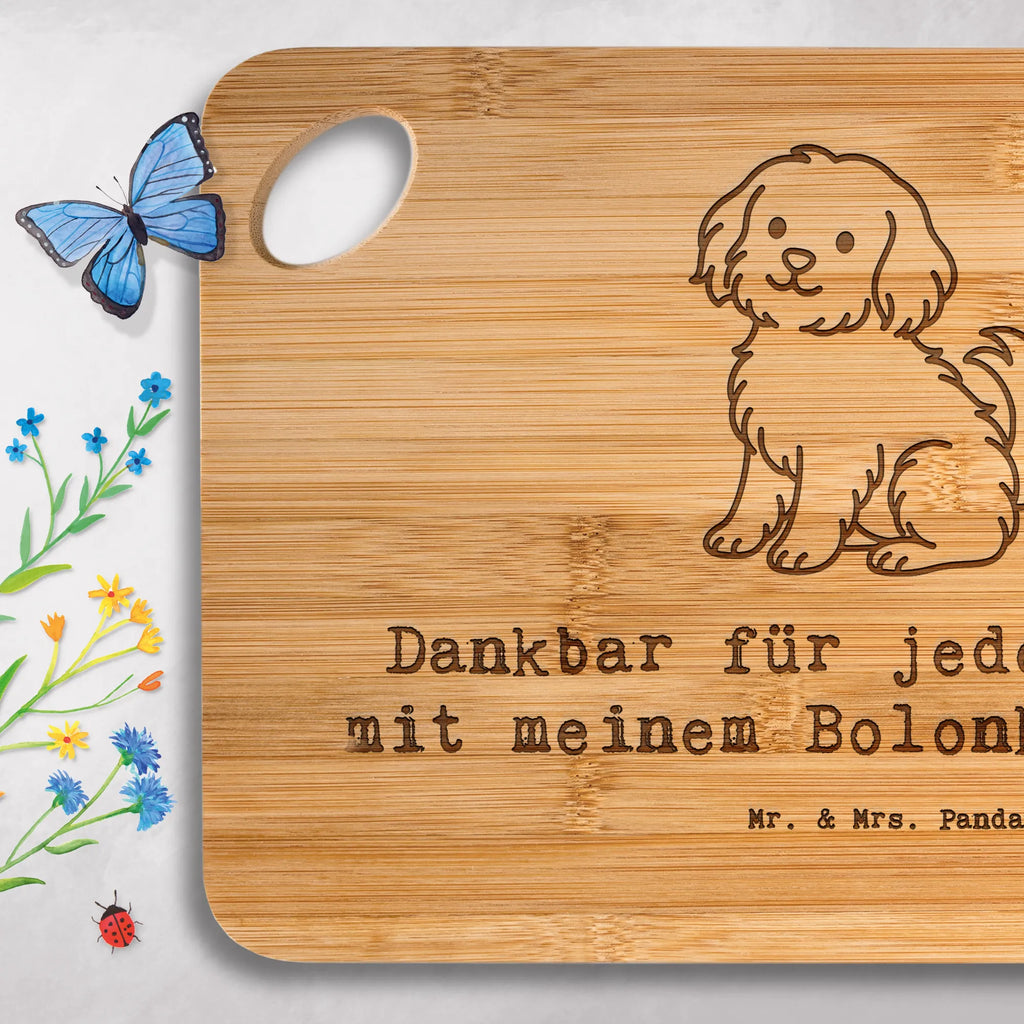 Bamboo chopping board Bolonka Zwetna Moment gift, animal lover, giving, dog breed, purebred dog, dog owner, puppy