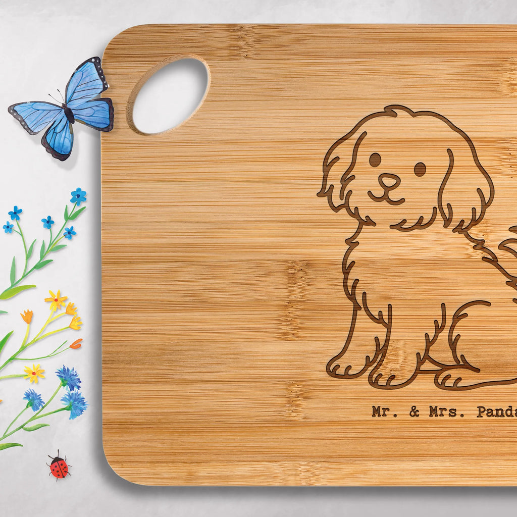 Bamboo chopping board Bolonka Zwetna Moment gift, animal lover, giving, dog breed, purebred dog, dog owner, puppy