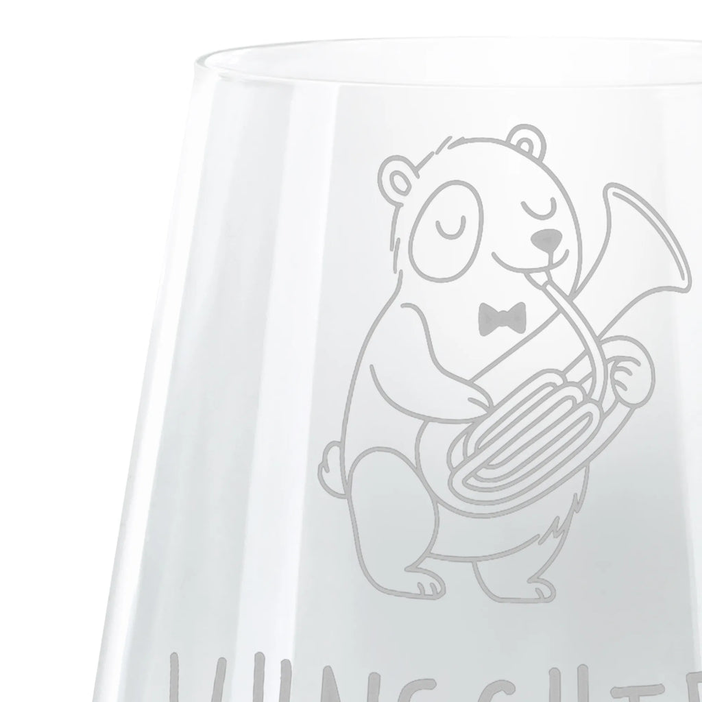 Personalized Cocktail Glass Panda tenor horn Instruments, gifts for musicians, music enthusiasts