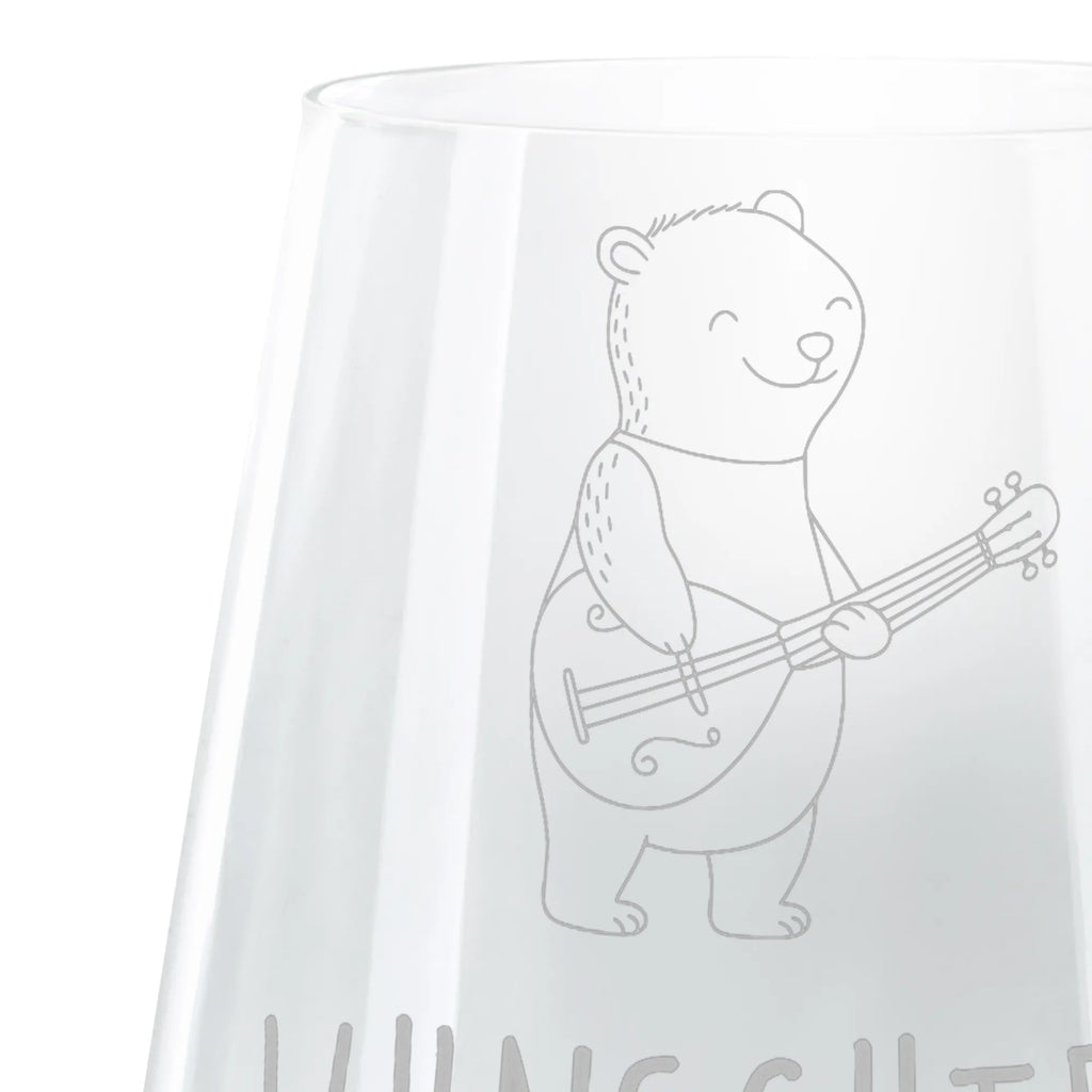 Personalized Cocktail Glass Bear Mandolin Instruments, gifts for musicians, music enthusiasts