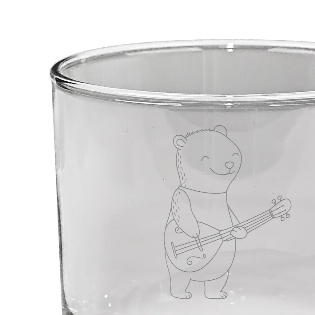 Personalized Whiskey Glass Bear Mandolin Instruments, gifts for musicians, music enthusiasts