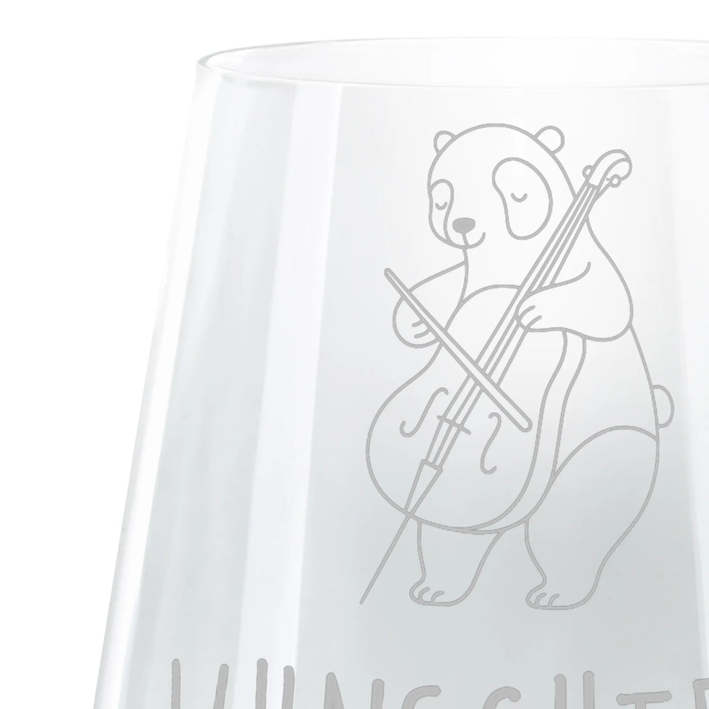 Personalized Cocktail Glass Panda Cello Instruments, gifts for musicians, music enthusiasts