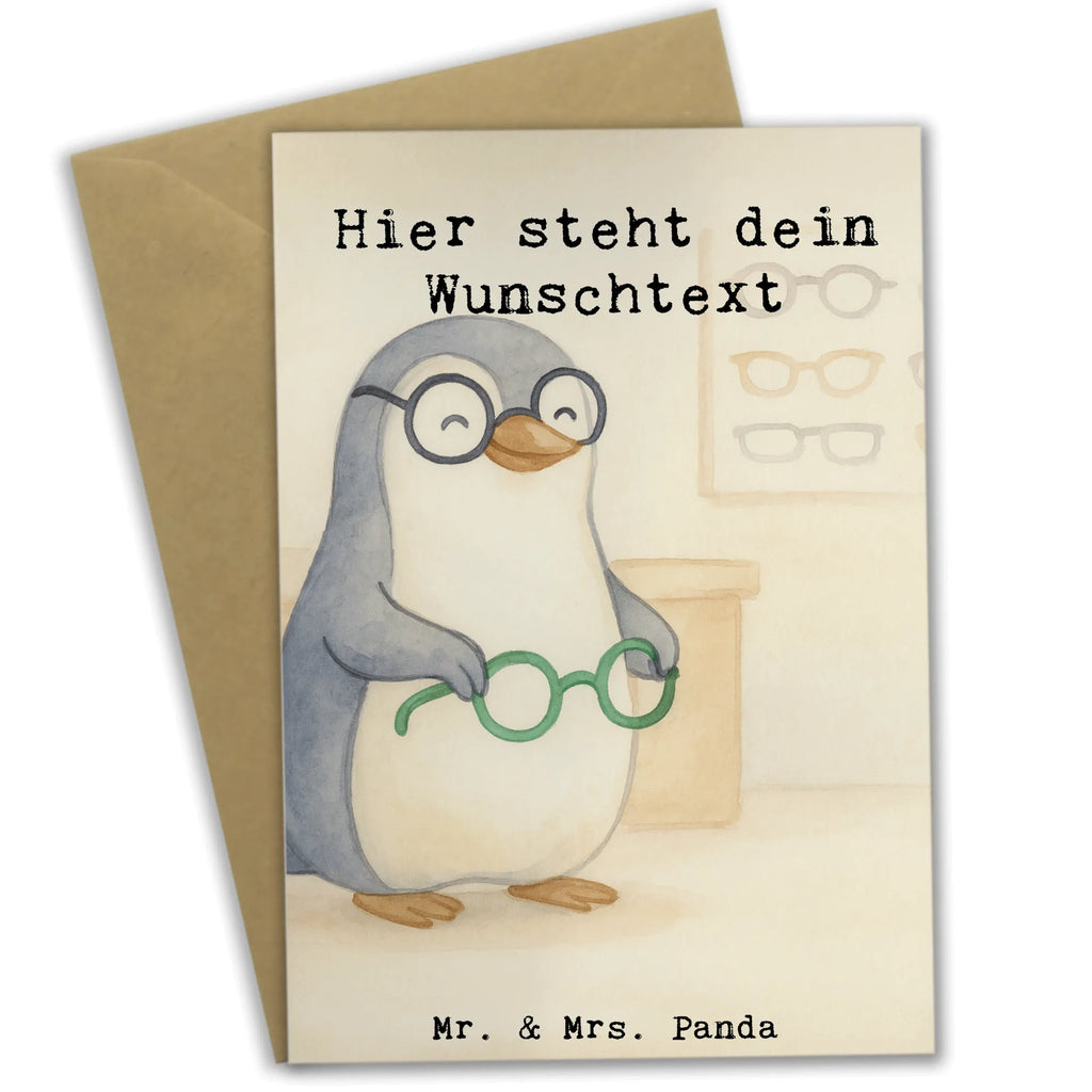 Personalised greetings card Optician Passion Design gift, sayings, gift idea, best, farewell gift, passing exam, anniversary, retirement, promotion, job start, profession