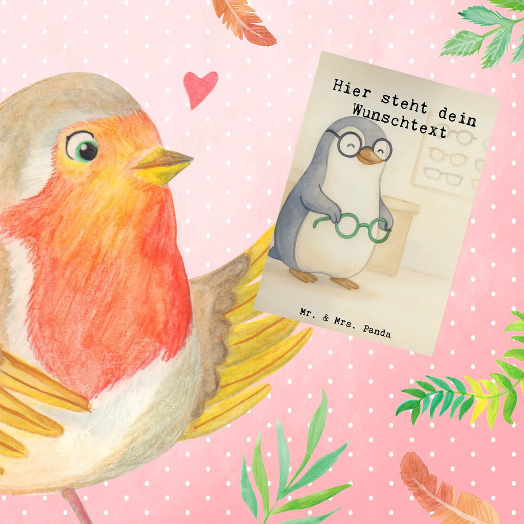 Personalised greetings card Optician Passion Design gift, sayings, gift idea, best, farewell gift, passing exam, anniversary, retirement, promotion, job start, profession