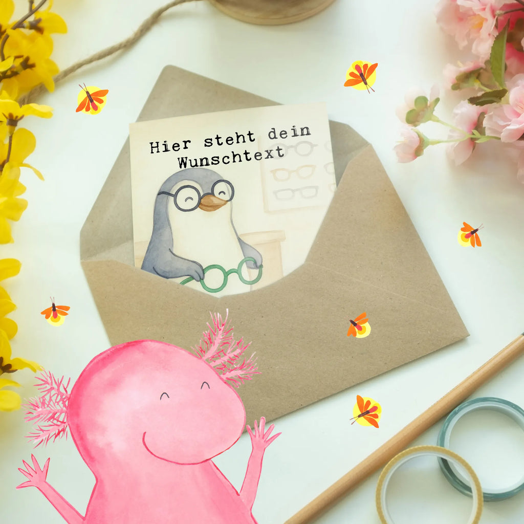 Personalised greetings card Optician Passion Design gift, sayings, gift idea, best, farewell gift, passing exam, anniversary, retirement, promotion, job start, profession