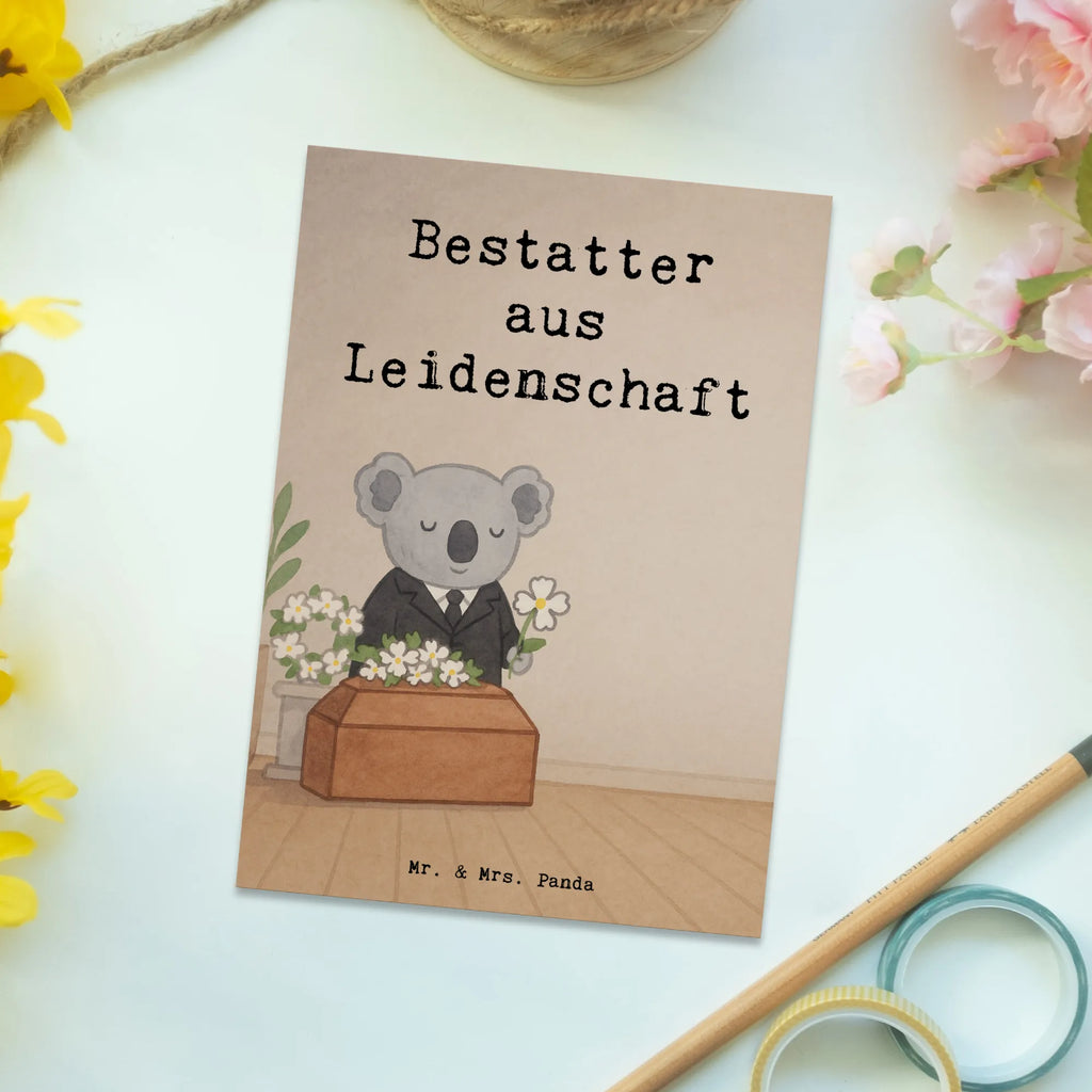 Postcard undertaker Passion Design gift, sayings, gift idea, best, farewell gift, passing exam, anniversary, retirement, promotion, job start, profession