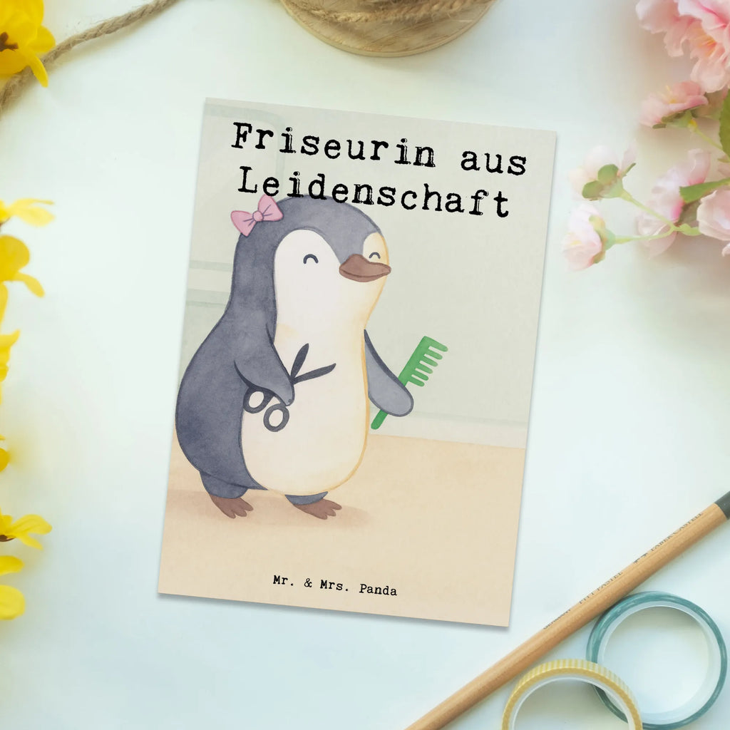 Postcard hairdresser Passion Design gift, sayings, gift idea, best, farewell gift, passing exam, anniversary, retirement, promotion, job start, profession