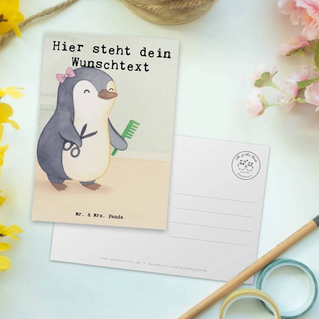 Personalised postcard hairdresser Passion Design gift, sayings, gift idea, best, farewell gift, passing exam, anniversary, retirement, promotion, job start, profession