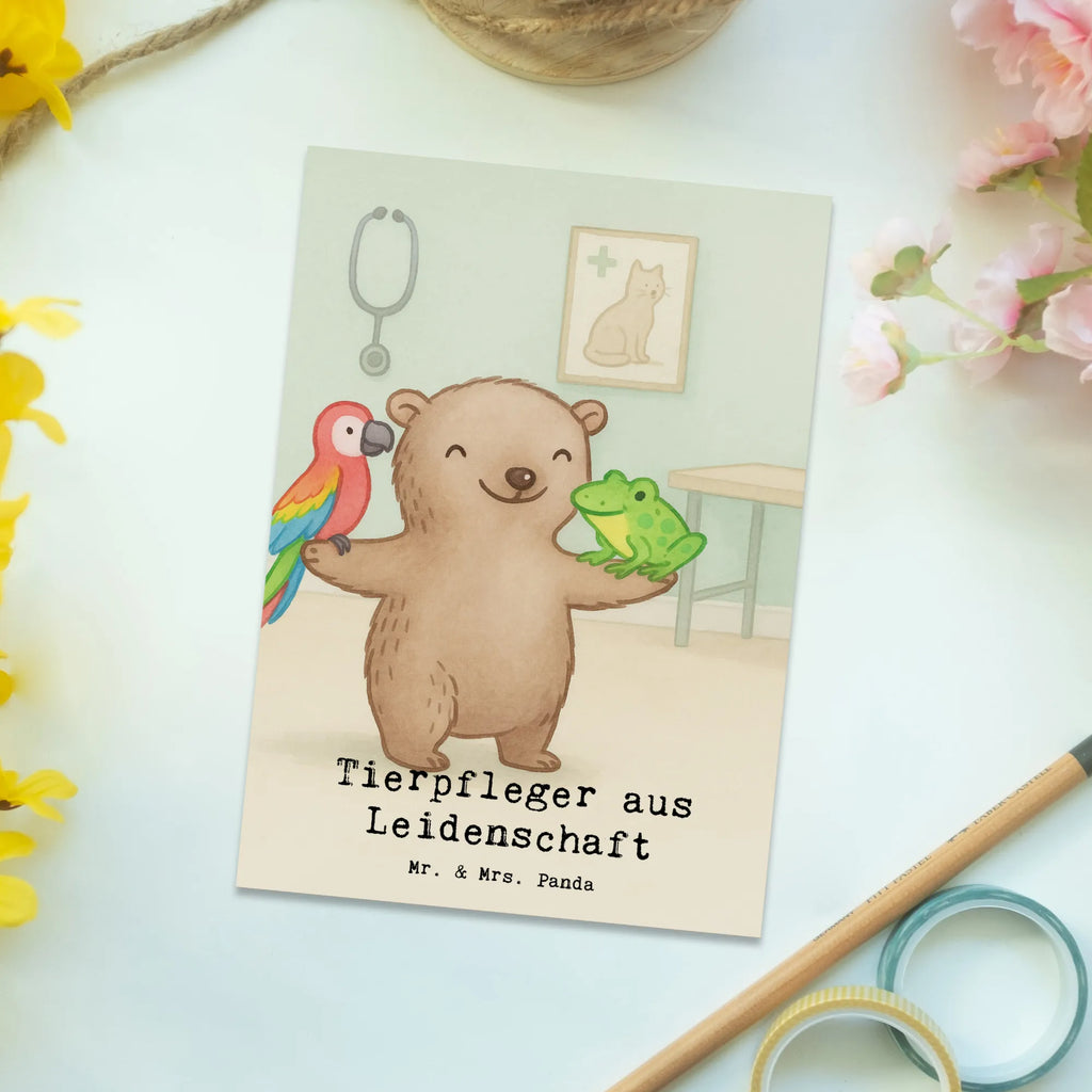 Postcard Animal caretaker Passion Design gift, sayings, gift idea, best, farewell gift, passing exam, anniversary, retirement, promotion, job start, profession