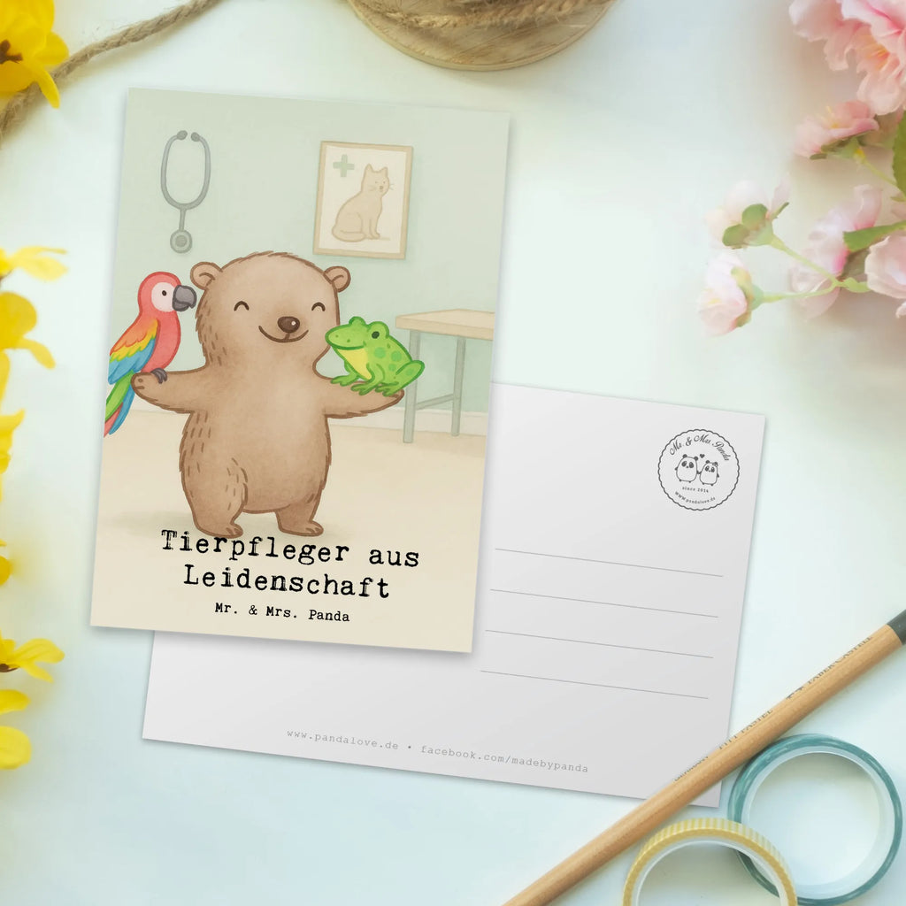 Postcard Animal caretaker Passion Design gift, sayings, gift idea, best, farewell gift, passing exam, anniversary, retirement, promotion, job start, profession