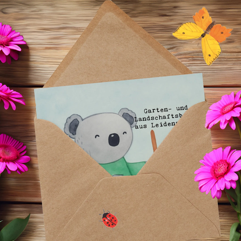 Deluxe Card Garden and Landscape Gardener Passion Design gift, sayings, gift idea, best, farewell gift, passing exam, anniversary, retirement, promotion, job start, profession