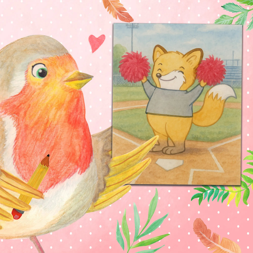 Paint by Numbers Fox cheerleader Design Gift, giving, thank you, award, profit, athlete, Tournaments, Gymnastics