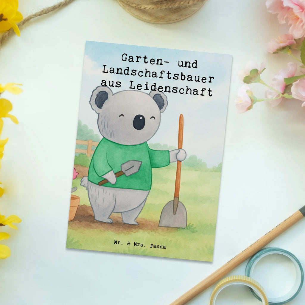 Postcard Garden and Landscape Gardener Passion Design gift, sayings, gift idea, best, farewell gift, passing exam, anniversary, retirement, promotion, job start, profession