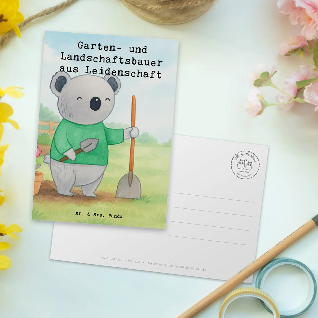 Postcard Garden and Landscape Gardener Passion Design gift, sayings, gift idea, best, farewell gift, passing exam, anniversary, retirement, promotion, job start, profession