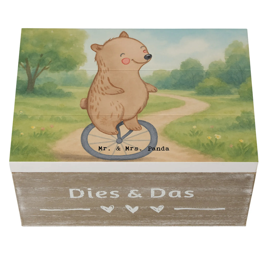 Skrzynia drewniana Niedźwiedź Jazda na jednokołowcu Design Prezent, Dyscyplina sportowa, Darować, Dziękuję, Dzięki, Wyróżnienie, Wygrana, Sportowiec