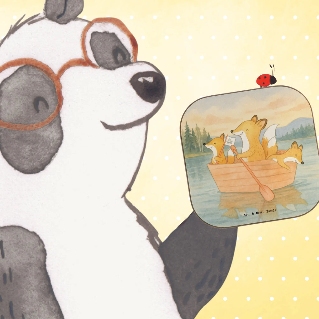 Square coaster Fox Canoeing Design Gift, giving, thank you, award, profit, athlete, canoe tour, canoe rental, canoe school, paddling tour, Canoeing