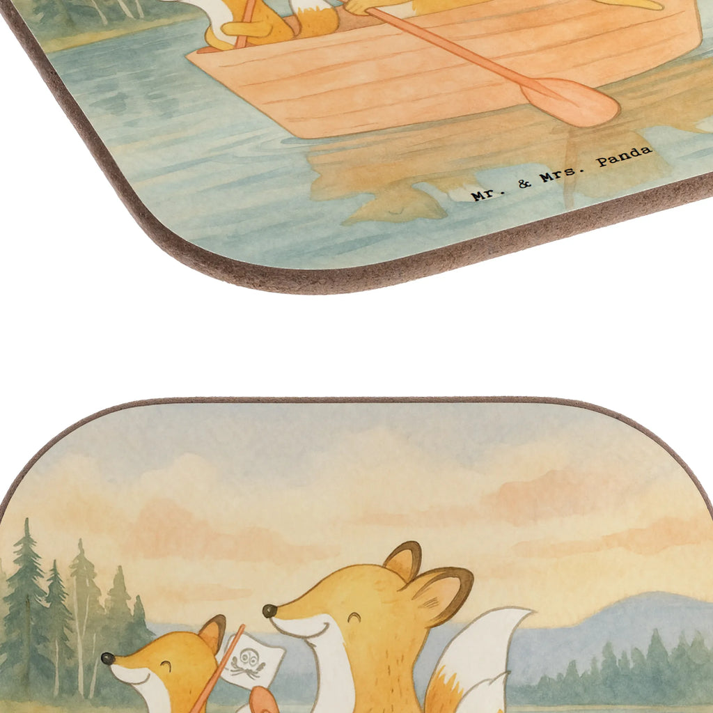 Square coaster Fox Canoeing Design Gift, giving, thank you, award, profit, athlete, canoe tour, canoe rental, canoe school, paddling tour, Canoeing