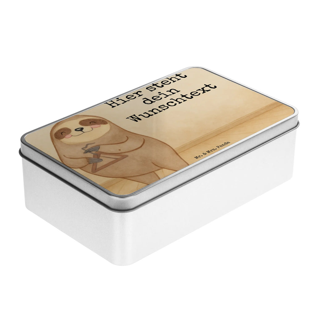 Personalised metal tin sloth Triangle Design Instruments, gifts for musicians, music enthusiasts