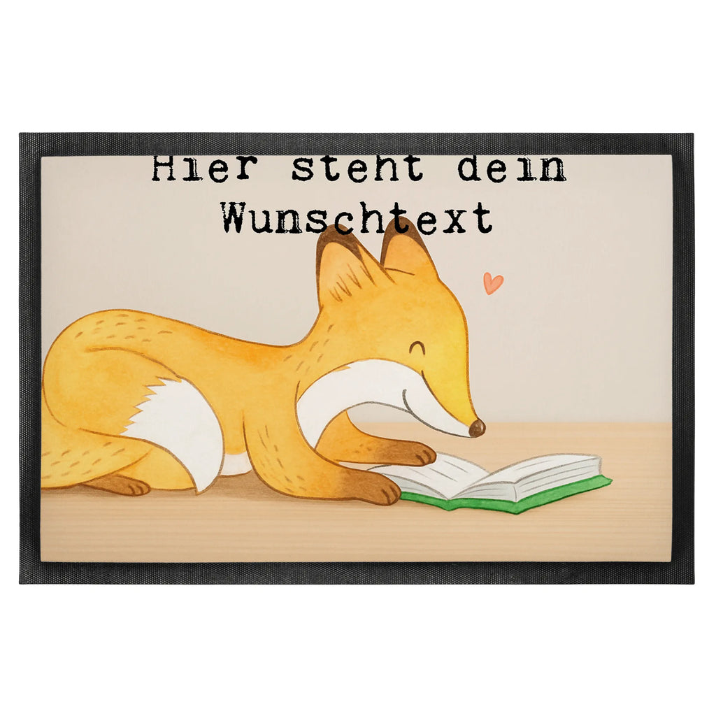 Personalized doormat Fox To read Design Gift, giving, thank you, award, profit, athlete, read, bookworm, read books