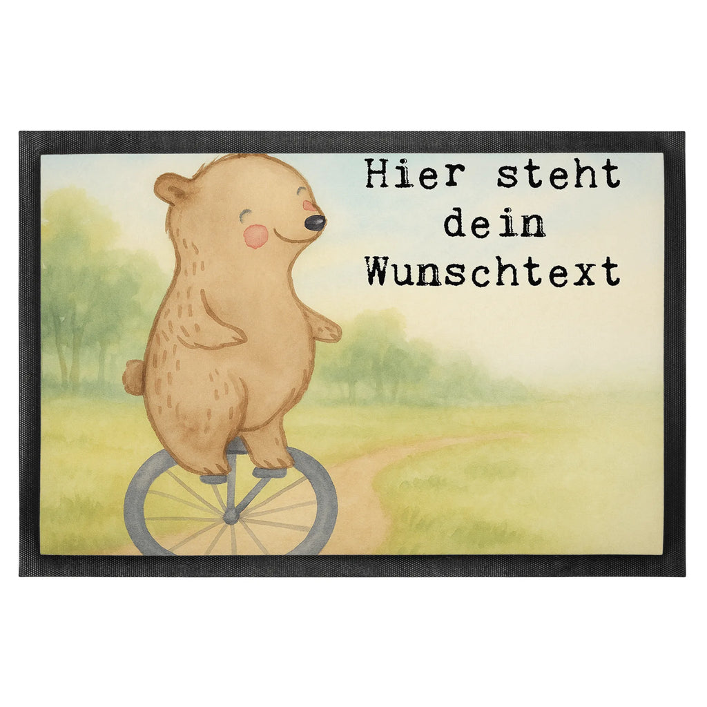 Personalized doormat bear ride a unicycle Design Gift, giving, thank you, award, profit, athlete, ride a unicycle