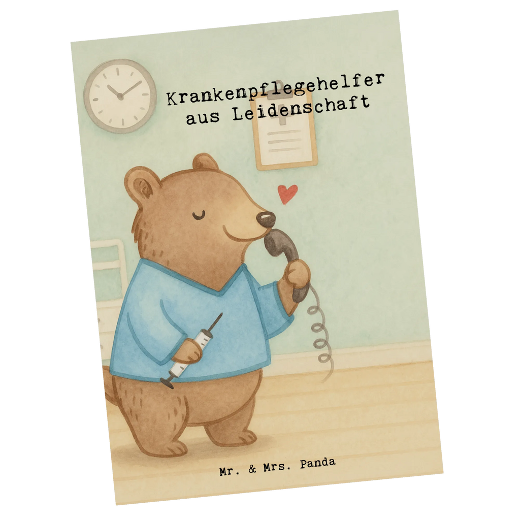 Postcard nursing assistant Passion Design gift, sayings, gift idea, best, farewell gift, passing exam, anniversary, retirement, promotion, job start, profession