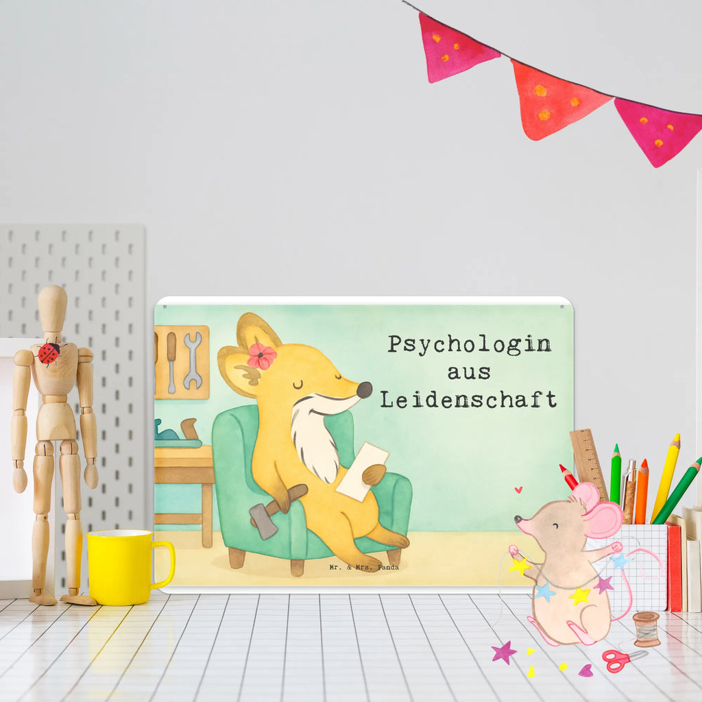 Tin sign Psychologist Passion Design gift, sayings, gift idea, best, farewell gift, passing exam, anniversary, retirement, promotion, job start, profession