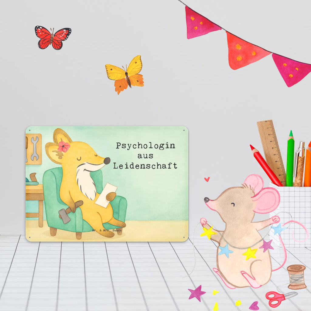 Tin sign Psychologist Passion Design gift, sayings, gift idea, best, farewell gift, passing exam, anniversary, retirement, promotion, job start, profession