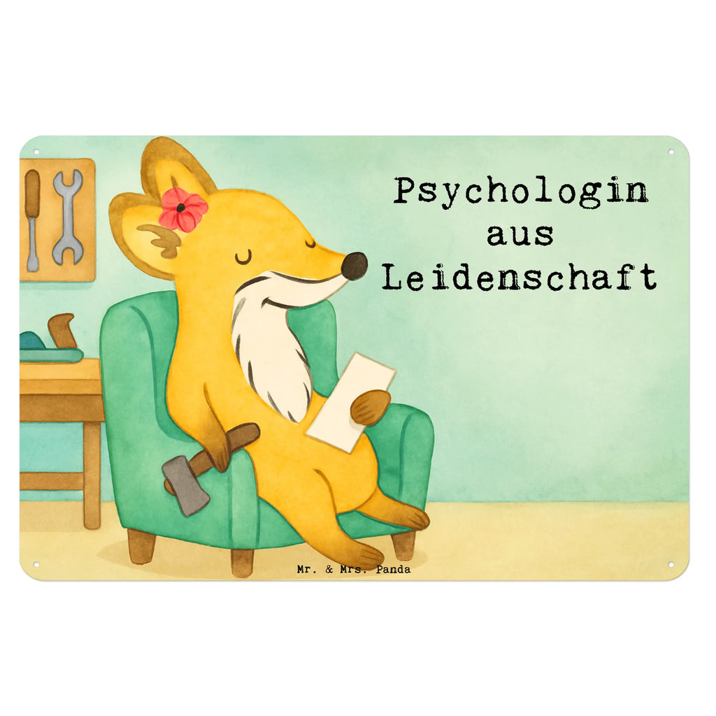 Tin sign Psychologist Passion Design gift, sayings, gift idea, best, farewell gift, passing exam, anniversary, retirement, promotion, job start, profession